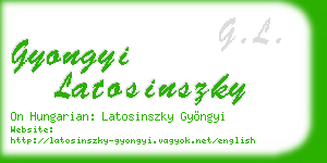 gyongyi latosinszky business card