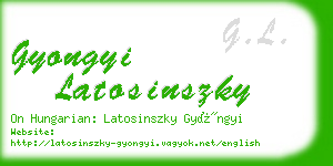 gyongyi latosinszky business card